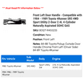 thumbnail image 2 of Front Left Door Handle - Compatible with 1984 - 1989 Toyota 4Runner SR5 4WD Sport Utility 2-Door 2.4L 4-Cylinder Naturally Aspirated SOHC GAS 1985 1986 1987 1988, 2 of 2