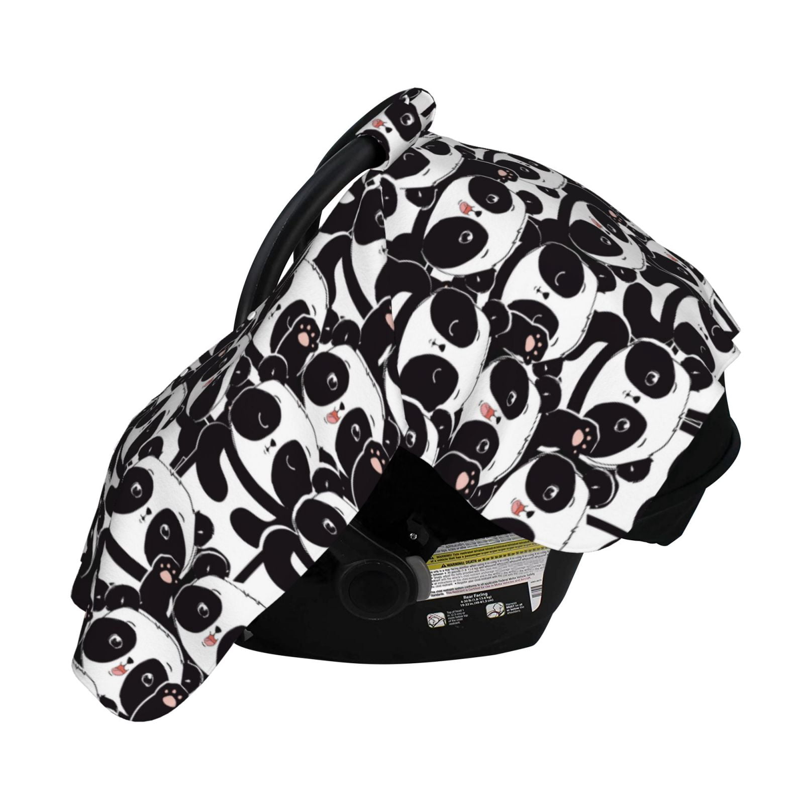 Naloa Panda Baby Car Seat Cover, Breathable Baby Carrier Cover, Multiuse Baby Carrier Cover & Nursing Breastfeeding Cover