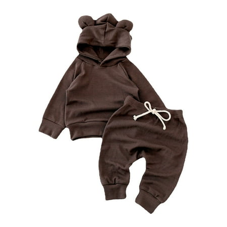 

TIREOW Fashion Sets for Children s Autumn/Spring Pure Color Cute Cartoon Long Sleeve Sweater+Lace up Pants Two Piece Set Solid Color School Daily Athleisure Outfits