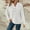 White, variant on QUINDOS Hoodies for Women Button Henley Womens Sweatshirts Casual Crew Neck Long Sleeve Plain Pullover Tops
