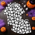 thumbnail image 6 of JIANLAI Pajamas Set for Women 2‑Piece Short Sleeve Button Up Loungewear Shorts Set For Holiday Nightwear, 6 of 8