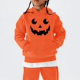 thumbnail image 5 of Abcomgle Girls Halloween Hoodie 10-12 Funny Pumpkin Face Sweatshirts with Hooded Lightweight Long Sleeve Girls Pullover Top with Pocket Fall Holiday Shirt for Teen Girls, 5 of 6