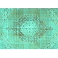 thumbnail image 1 of Ahgly Company Machine Washable Indoor Rectangle Persian Turquoise Blue Traditional Area Rugs, 4' x 6', 1 of 4