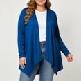 thumbnail image 5 of Plus Size Cardigans for Women Soft Long Sleeve Open Front Draped Cardigan Sweater Lightweight 1X-5X Fall Clothes (3XL, Blue), 5 of 8