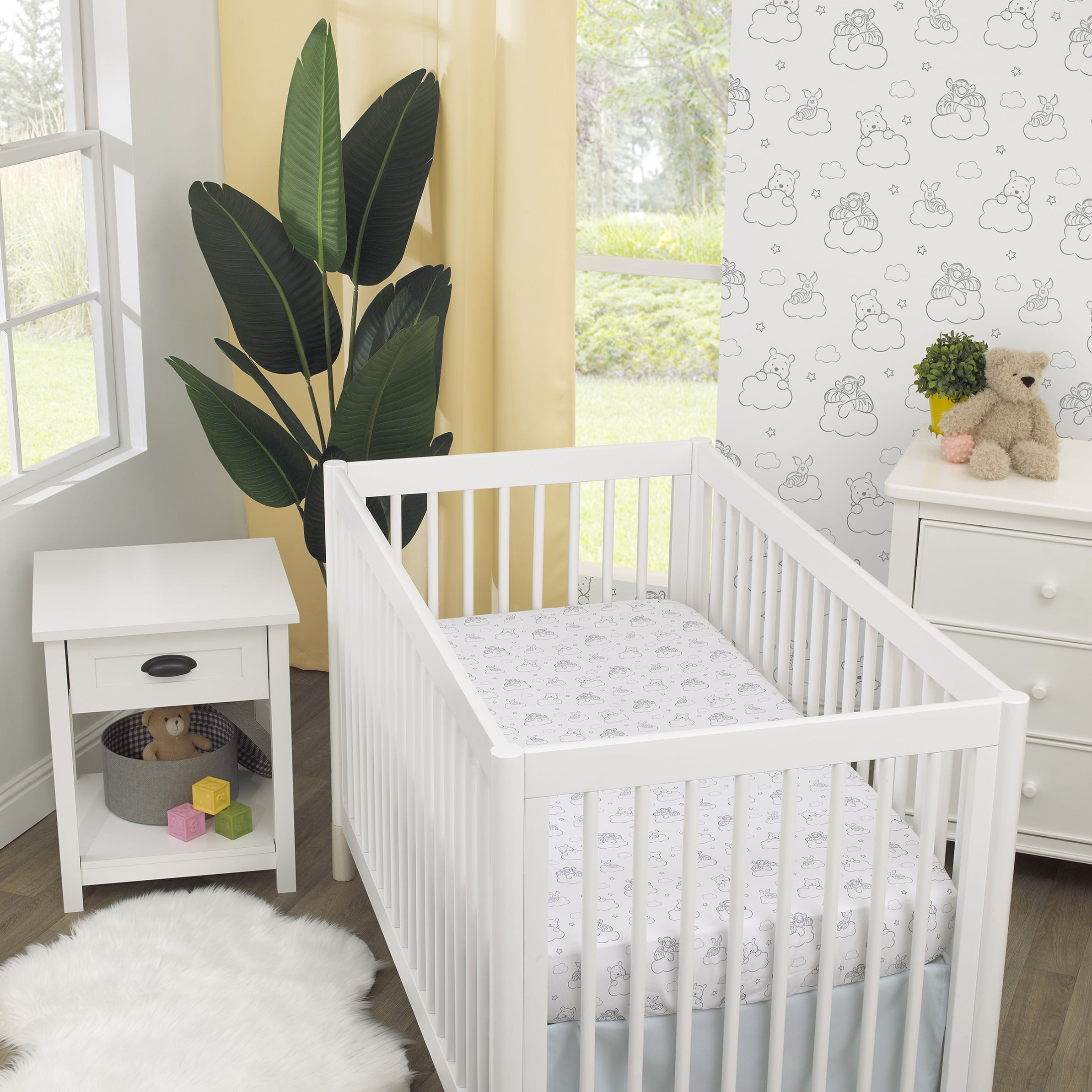 Disney Winnie the Pooh Hello Sunshine Nursery Fitted Crib Sheet