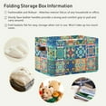 thumbnail image 6 of FREEAMG Collapsible Storage Basket Mexican Talavera Rectangular Storage Bins Baskets Toys Storage Bins with Handles for Bedroom Home Office 2PCS, 6 of 7