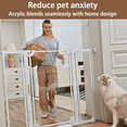 thumbnail image 5 of Fairy Baby Tall Clear Baby Safety Gate with Wall Protectors 29-38 in Wide Pressure Mounted Gates Black, 5 of 7