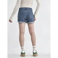 thumbnail image 3 of No Boundaries High Rise Denim Rolled Cuff Shorts, 3'' Inseam, Women's, 3 of 5