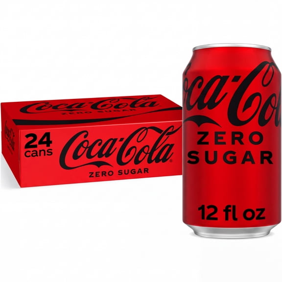 Coca-Cola Zero Sugar Soda Pop Cans, 12 fl oz, 24 Pack