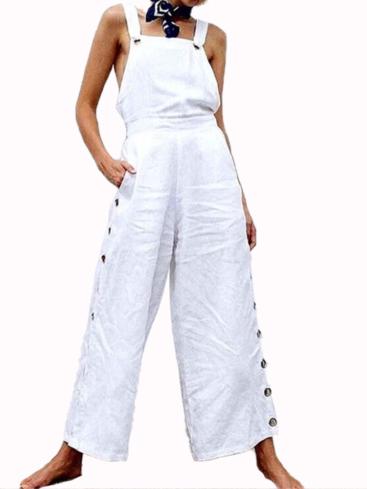Wide leg cotton overalls Clearance