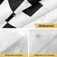 thumbnail image 4 of No Hook Shower Curtain with Snap in Liner, Rural Black and White Buffalo Lattice Checked Waterproof Bath Curtain Double Layers with See Through Top Window, Gingham Hotel Shower Curtains 72x72in, 4 of 9