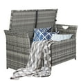 thumbnail image 6 of Zimtown Outdoor 33 Gallon Wicker Deck Box with Beige Cushion and Hardware, Gray Gradient Rattan, 6 of 10