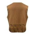 thumbnail image 6 of Women's Tassel Fringe Vest Sleeveless 70s Hippie Trim Western Cowgirl Jacket Open Front Country Concert Cardigan, 6 of 7