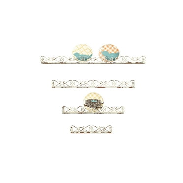 Creative Co-Op Decorative Cream Iron Ledges (Set of 4 Sizes)