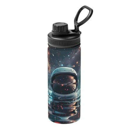 

Lukts Astronaut Helmet Reflections Print 18oz Insulated Sports Kettle Outdoor Sport Gym Stainless Steel Water Bottles