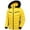 Yellow, variant on Mens Winter Jacket Casual Thicken Warm Jacket with Pocket Solid Color Zipper Hooded Neck Long Sleeve Jacket Khaki M