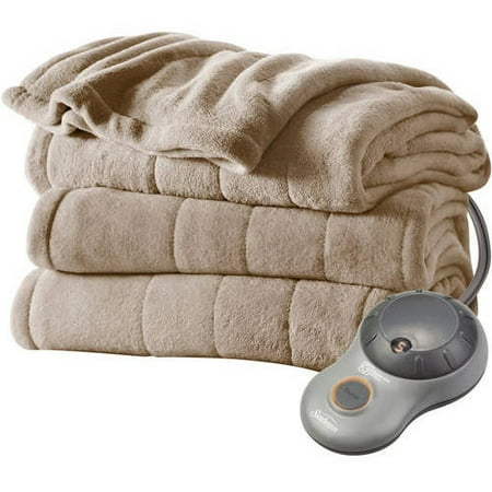 Sunbeam Plush Twin Electric Heated Mushroom Blanket, 1 Each