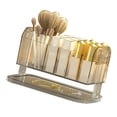 thumbnail image 3 of Organizador de cosméticos con múltiples ranuras para lápiz labial, brochas de maquillaje, lápiz de cejas, aretes, transparente., 3 of 12