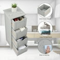 VINGLI Bathroom 4 Drawers Storage Organizer Freestanding