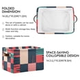 thumbnail image 2 of Yayeee 2 Pack Canvas Storage Basket with Handles for Shelves Fabric Bins Closet Organizer, Red Teal Plaid, 2 of 8