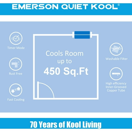 Emerson Quiet Kool 10,000 BTU 230-Volt Through-the-Wall Air Conditioner with Wi-Fi and Heater