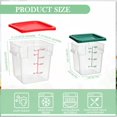 thumbnail image 2 of 4 Pcs Food Storage Containers with Scales 8 qt and 4 qt Square Containers with Lids and Handles Polycarbonate Air Tight for Home Storage Kitchen Restaurant(Red, Green), 2 of 6