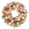 thumbnail image 4 of GUOOL Spring Summer Wreath Artificial Flower Wreath for Wedding Anniversary Window Pink, 4 of 9