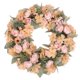 thumbnail image 4 of Corona de primavera, corona floral, suministros para fiestas, manualidades, decorativas, creativas, artificiales. Rosa, 4 of 9