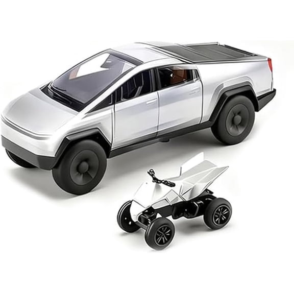 1/32 Trucks for Boys Mars Pickup Toy Truck,Toy Trucks for Boys Age 4-7,Metal Diecast Trucks Model,Pull Back Truck Toys with Light and Sound,Trucks for Kids Ages 4-8(Silver)