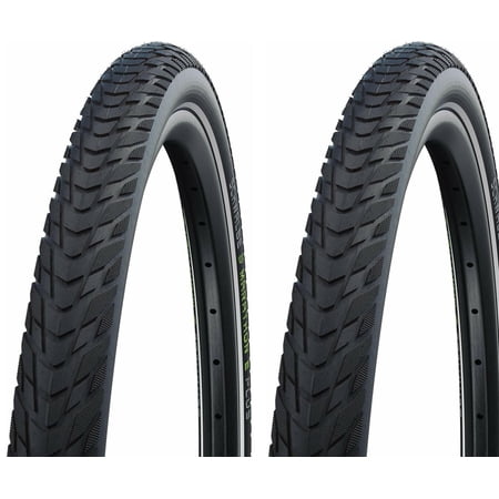 Pack of 2: Schwalbe Marathon E-Plus Tire 700x50c Clincher Wire Black/Reflective
