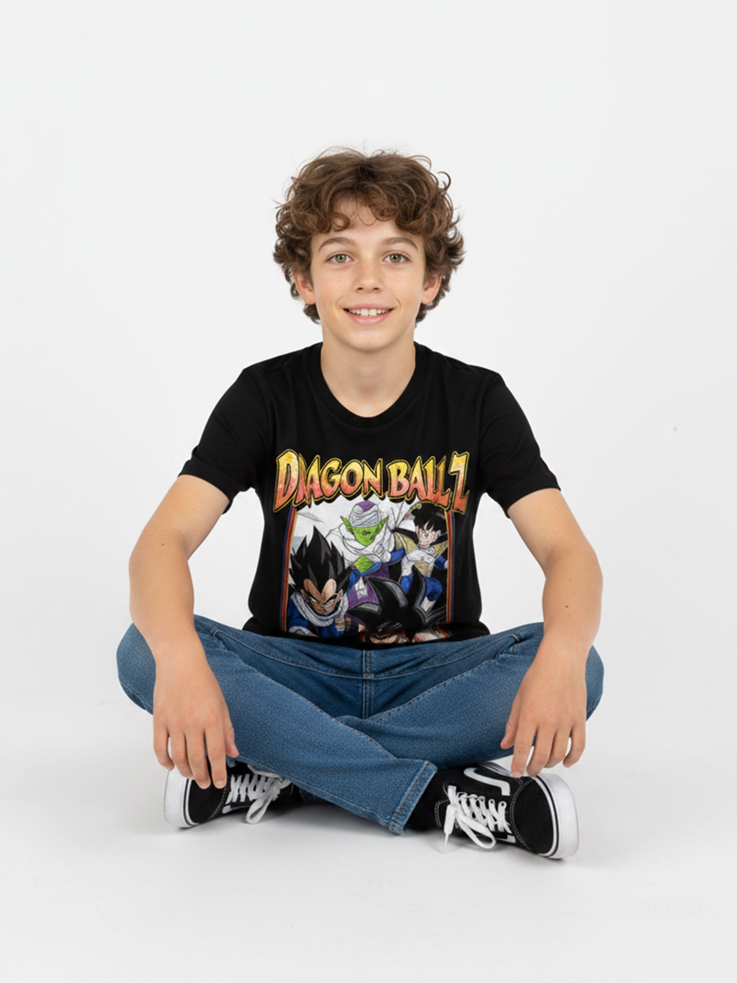 Dragon Ball Z Boys' Graphic Tee with Short Sleeves, Z Warriors, Sizes 4-18