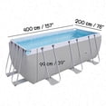 thumbnail image 3 of Alberca Piscina Rectangular Estructura de Acero 400cm x 200cm x 99cm YEI PRE01GY-4m, 3 of 4