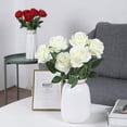 thumbnail image 2 of 12 pcs Artificial Roses Flowers Long Stem Fake Silk Rose for Home Wendding Decorations, 2 of 7