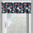 thumbnail image 2 of Ambesonne Marine Window Valance, Grunge Sailboats and Birds, 54" X 18", Night Blue Coral White, 2 of 5