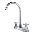 thumbnail image 2 of Llave Mezcladora Grifo Doble Cromada Fregadero Tarja Comando Aquaway Diseño Elegante, 2 of 3