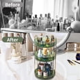 thumbnail image 5 of 360 Rotating Perfume Organizer,3 Tier Large Capacity Make Up Organizers and Storage,Makeup Organizer for Bathroom,Cosmetic Perfume Stand Holder (Green-3 Tier), 5 of 7