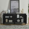 thumbnail image 5 of Spaco 65.2" Mid Century Sideboard Buffet Cabinet with Storage, Accent Storage Cabinet, Large Console Table for Indoor as Bedroom, Black, 5 of 16