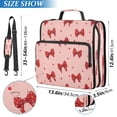 thumbnail image 3 of Water-Resistant 3-Ring Binder Organizer with Multiple Pockets Zipper Binder Bag for Office Red Bows and Polka Dots, 3 of 8