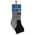 thumbnail image 2 of Hanes Cool DRI Men's Ankle Socks with Ventilation, 3-Pairs Black Assortment 6-12, 2 of 2
