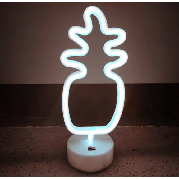 LINLIN Neon Sign, Pineapple Neon Sign LED Neon Light Night Lamp USB Battery Powered Led Neon Light Sign Bedroom Wall Decor