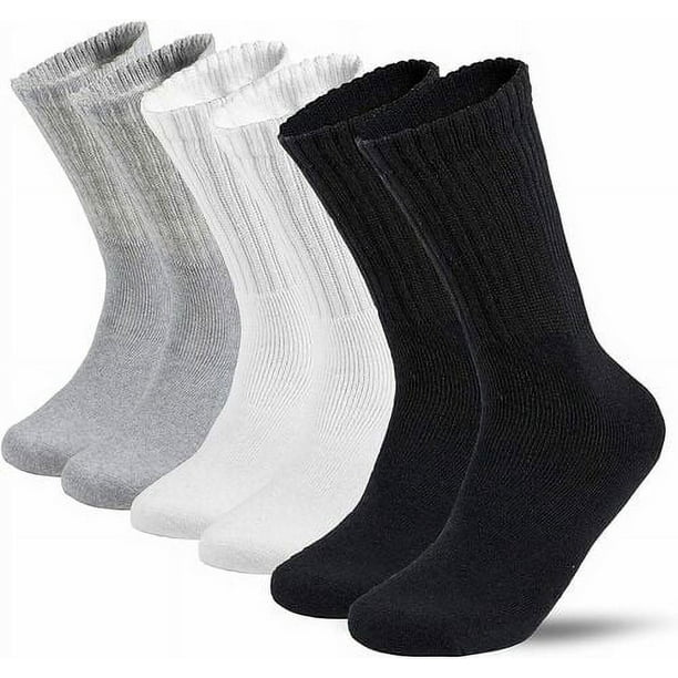Lote de 3 a 12 Pares de Calcetines Deportivos Sólidos para Mujer, Informales, para Trabajo, Talla 9 a 11 (Surtidos, Paquete de 6)