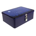 thumbnail image 1 of Rectangle Iron Storage Box With Lock Desktop Organizer Keepsakes Box Lockable Storage Container Desktop Sundries Cards Storage Box, 1 of 4
