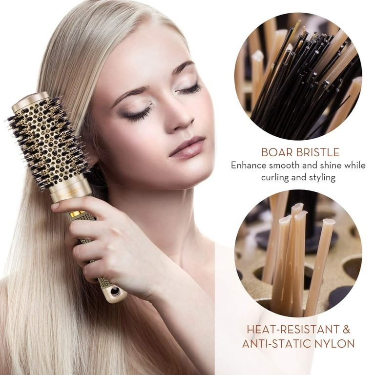 AIMIKE Round Brush, Nano Thermal Ceramic Ionic Tech Hair Brush