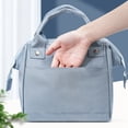 thumbnail image 4 of Bolsa de almuerzo con aislamiento portátil: Bolsa de mano simple para picnic, bolso para el almuerzo, bolso más fresco, 4 of 8