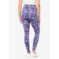 thumbnail image 2 of Woman Within Plus Size Tall Stretch-Cotton Knit Pull-On Printed Pocket Leggings, 2 of 5