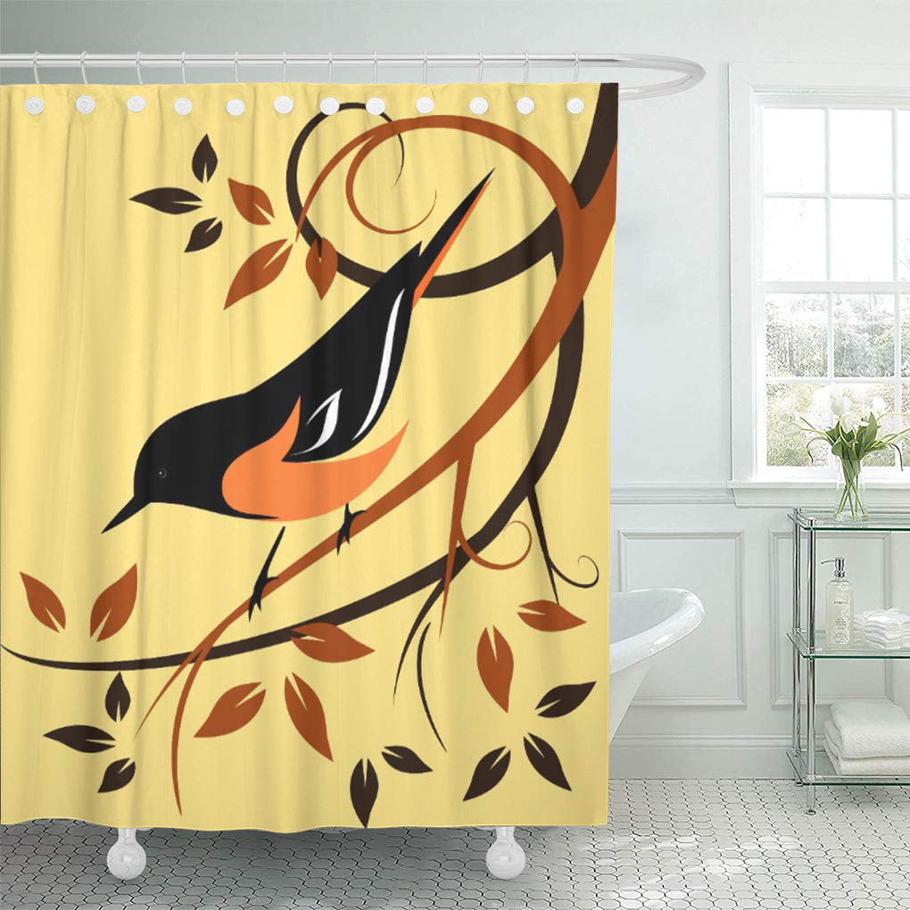 60x72'' Halloween Devil Waterproof Fabric Shower Curtain Set Bathmat&12 Hooks 