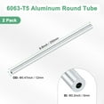 thumbnail image 3 of Tubo redondo de aluminio 6063 de 250 mm en paquete de 2, tubería de aluminio sin costura de 5 mm ID 12 mm OD para manualidades DIY [0.2x0.47x9.8IN], 3 of 7