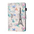 thumbnail image 2 of SaniMore Full Protective Case for Samsung Galaxy Tab A8 Case 10.5" 2022 SM-X200/X205, PU Leather Case Magnetic Clasp Card Slot Pen Holder Anti-slip Strip Auto Wake/Sleep Kickstand Case, Flower Tower, 2 of 9