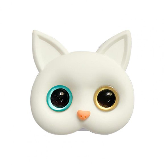 Durable Creative 3D Cute Cat Phone Folding Bracket Portable Mobile Phone Finger Bracket Anti-fall for Smartphone White/Gold Blue