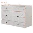 thumbnail image 6 of Queen Size Murphy Bed, Murphy Bed Cabinet with USB Ports, Wood Queen Size Bed Frame with Large Drawers, Space-Saving Murphy Bed for Living Room & Bedroom, White, 6 of 9